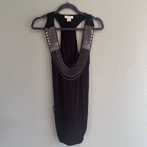 Vintage Y2k sleeveless racer back top with grunge chain detailing
